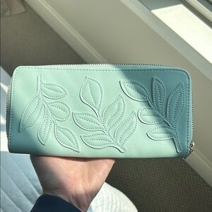 Mint Green Leaf Wallet